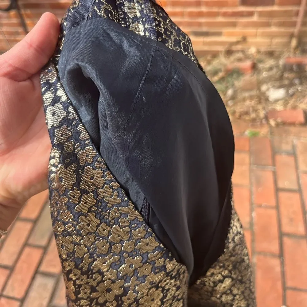 J Crew Collection Marigold Metallic Silk Skirt NWT